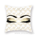 Custom gold stamping eyelash cushion cover